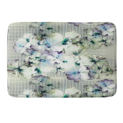 Bel Lefosse Design Flowers And Lines Memory Foam Bath Mat