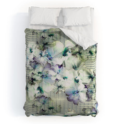 Bel Lefosse Design Flowers And Lines Comforter