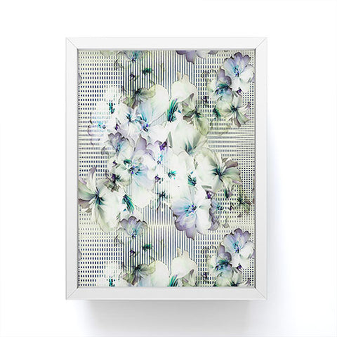 Bel Lefosse Design Flowers And Lines Framed Mini Art Print
