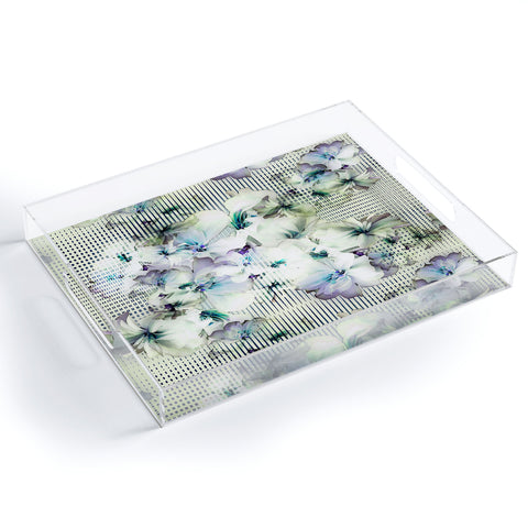Bel Lefosse Design Flowers And Lines Acrylic Tray