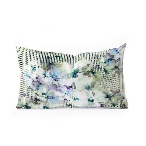 Bel Lefosse Design Flowers And Lines Oblong Throw Pillow