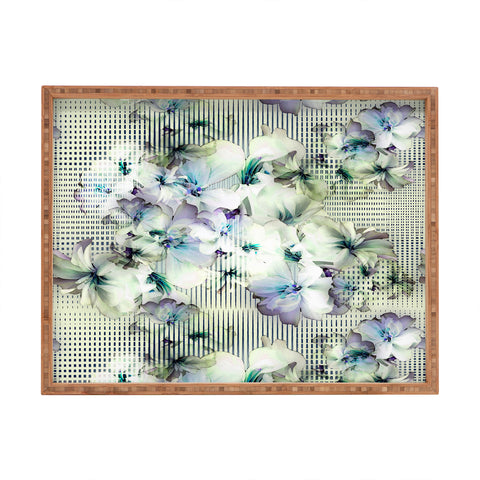 Bel Lefosse Design Flowers And Lines Rectangular Tray