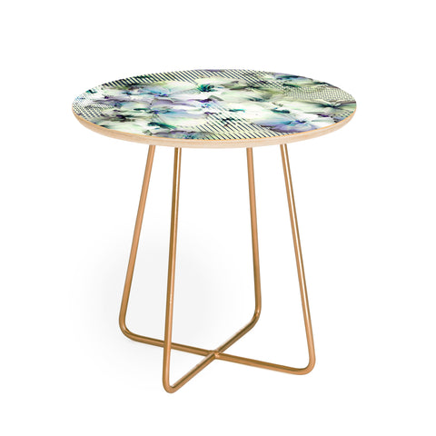 Bel Lefosse Design Flowers And Lines Round Side Table