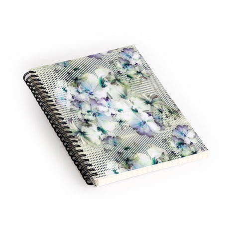 Bel Lefosse Design Flowers And Lines Spiral Notebook
