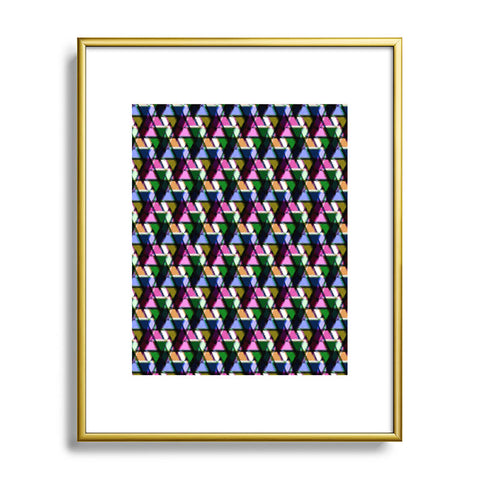 Bel Lefosse Design Fuzzy Triangles Metal Framed Art Print