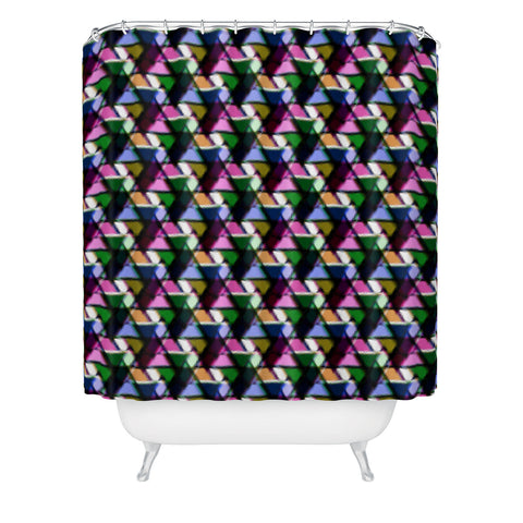 Bel Lefosse Design Fuzzy Triangles Shower Curtain