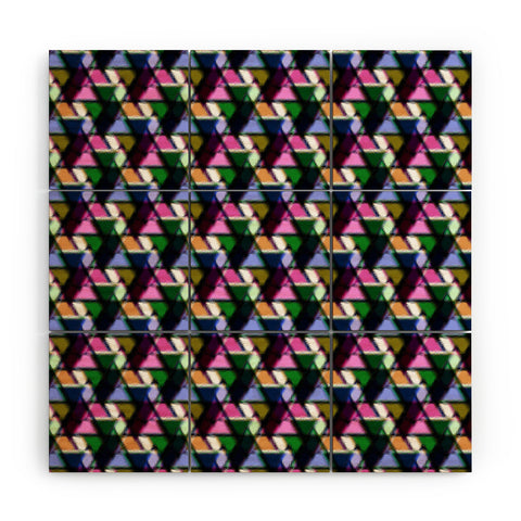 Bel Lefosse Design Fuzzy Triangles Wood Wall Mural