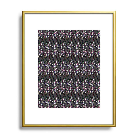 Bel Lefosse Design Lines And Diamonds Metal Framed Art Print