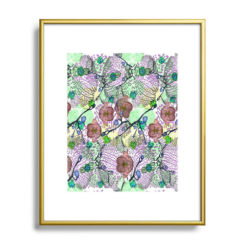 Bel Lefosse Design Orchid Florals Metal Framed Art Print