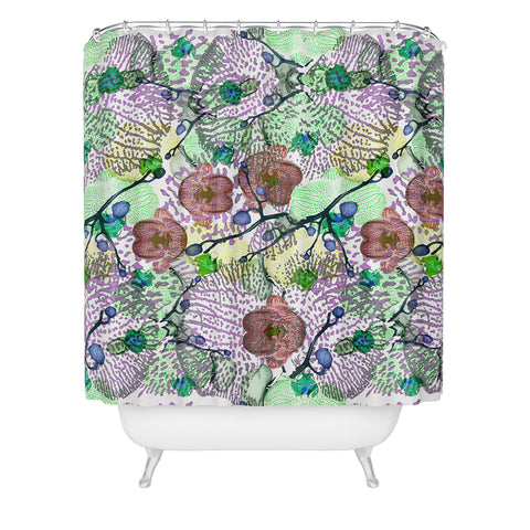 Bel Lefosse Design Orchid Florals Shower Curtain
