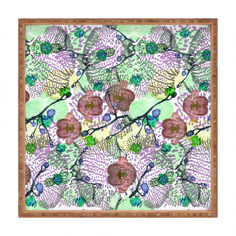 Bel Lefosse Design Orchid Florals Square Tray