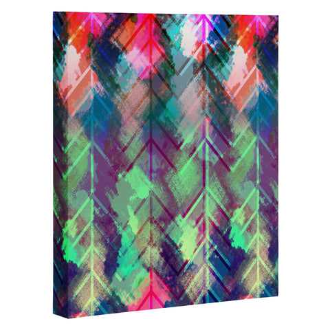 Bel Lefosse Design Sprayed Chevron Art Canvas