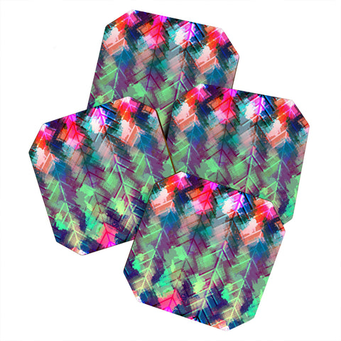 Bel Lefosse Design Sprayed Chevron Coaster Set