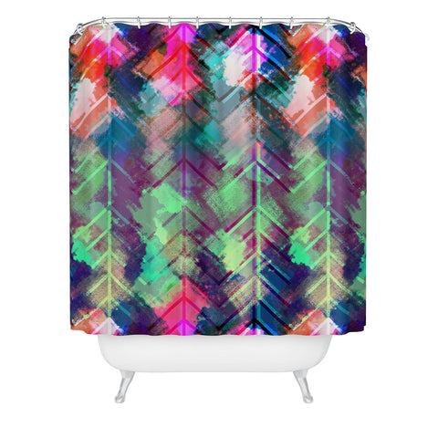 Bel Lefosse Design Sprayed Chevron Shower Curtain