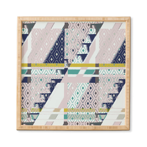 Bel Lefosse Design Stripes And Diamonds Framed Wall Art