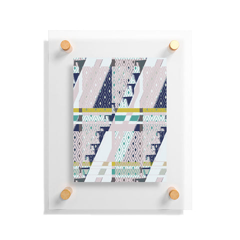 Bel Lefosse Design Stripes And Diamonds Floating Acrylic Print