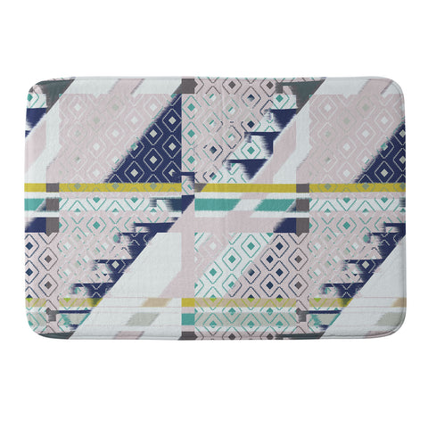 Bel Lefosse Design Stripes And Diamonds Memory Foam Bath Mat