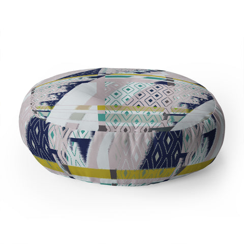 Bel Lefosse Design Stripes And Diamonds Floor Pillow Round