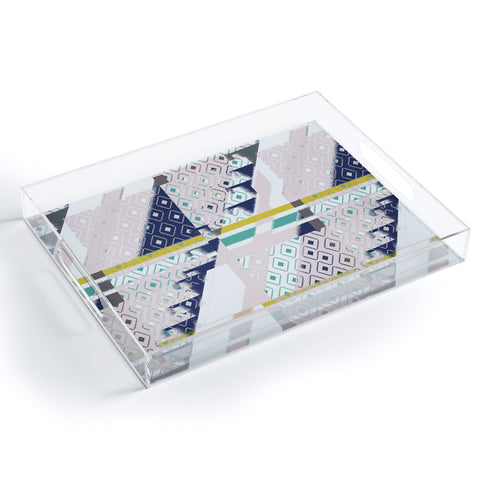 Bel Lefosse Design Stripes And Diamonds Acrylic Tray