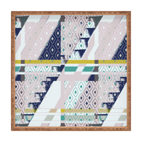 Bel Lefosse Design Stripes And Diamonds Square Tray