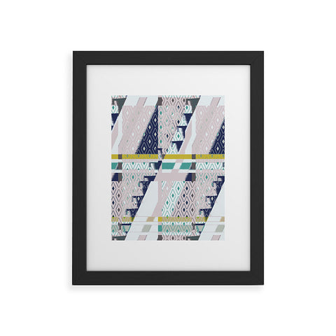 Bel Lefosse Design Stripes And Diamonds Framed Art Print