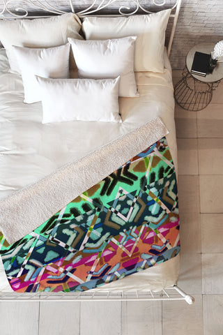 Bel Lefosse Design Tribalism Fleece Throw Blanket