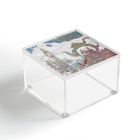 Belle13 4 O Clock Tea London Map Acrylic Box