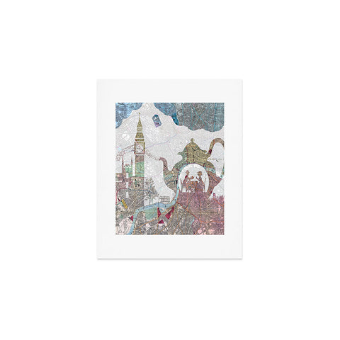 Belle13 4 O Clock Tea London Map Art Print