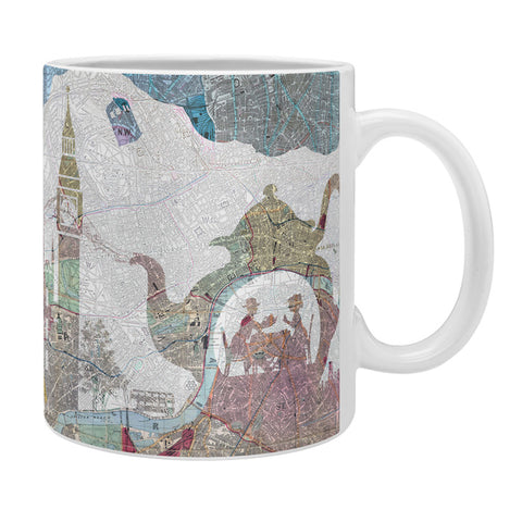 Belle13 4 O Clock Tea London Map Coffee Mug
