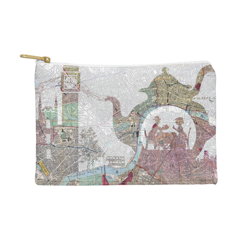 Belle13 4 O Clock Tea London Map Pouch