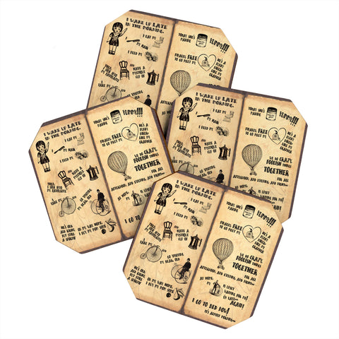 Belle13 A Day Of Lisas Life Coaster Set