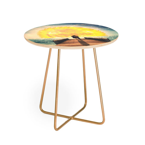 Belle13 A Magical Sunrise Round Side Table