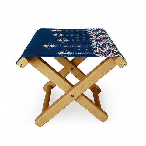 Belle13 Abstract Love Flowers Folding Stool