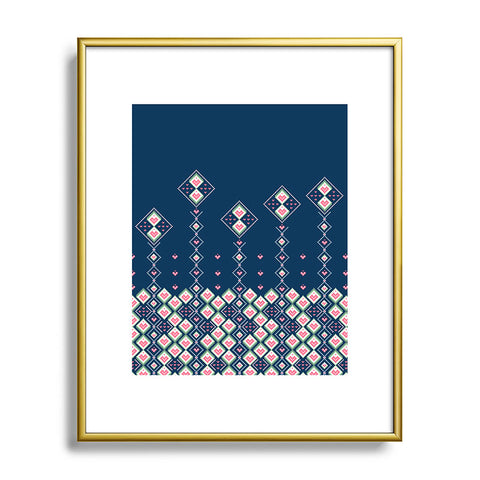 Belle13 Abstract Love Flowers Metal Framed Art Print