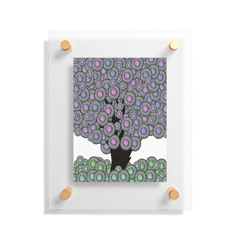 Belle13 Abstract Tree And Hedgehog Floating Acrylic Print