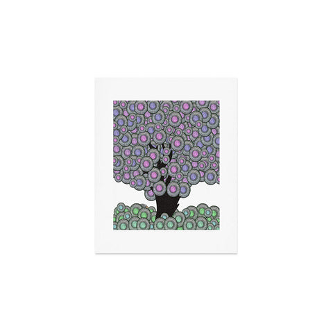 Belle13 Abstract Tree And Hedgehog Art Print