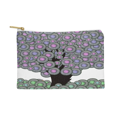 Belle13 Abstract Tree And Hedgehog Pouch