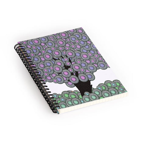 Belle13 Abstract Tree And Hedgehog Spiral Notebook