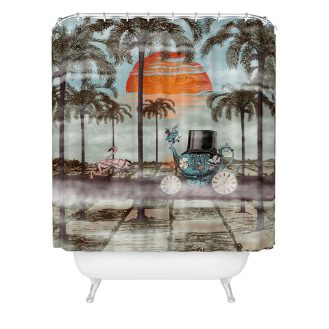 Belle13 Alice Goes To California Shower Curtain