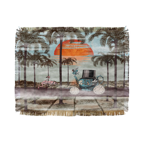 Belle13 Alice Goes To California Throw Blanket
