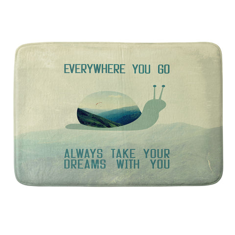 Belle13 Always Take Your Dreams With You Memory Foam Bath Mat
