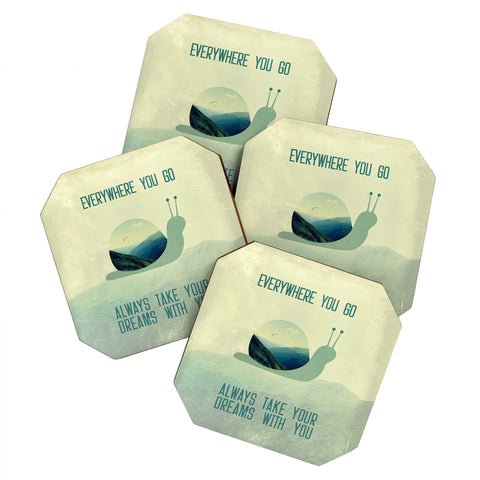 Belle13 Always Take Your Dreams With You Coaster Set