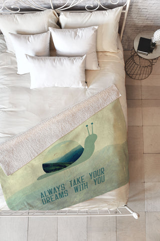 Belle13 Always Take Your Dreams With You Fleece Throw Blanket