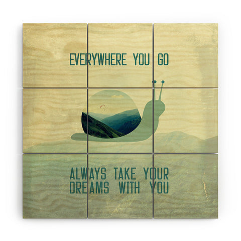 Belle13 Always Take Your Dreams With You Wood Wall Mural
