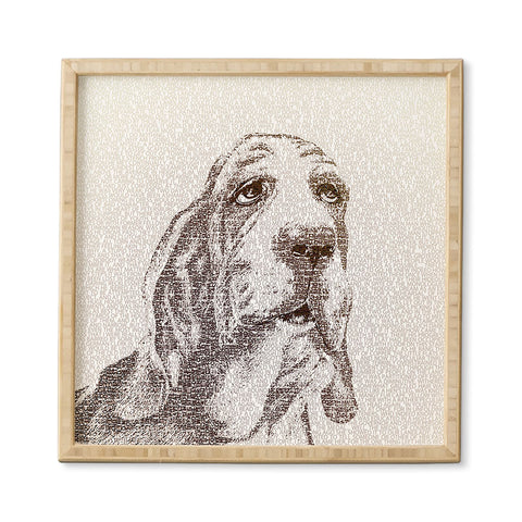 Belle13 Basset Hound Framed Wall Art