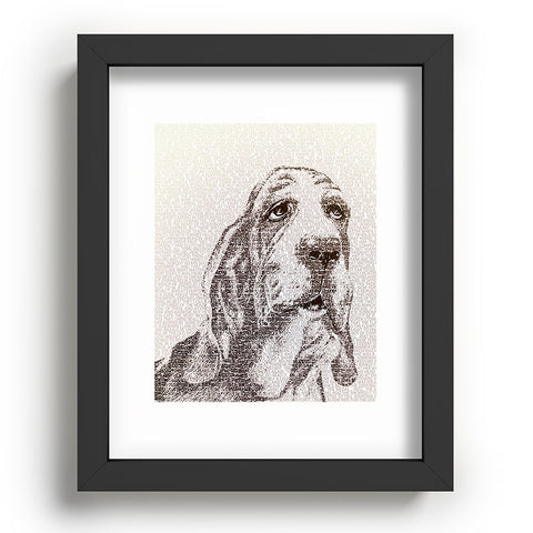 Belle13 Basset Hound Recessed Framing Rectangle