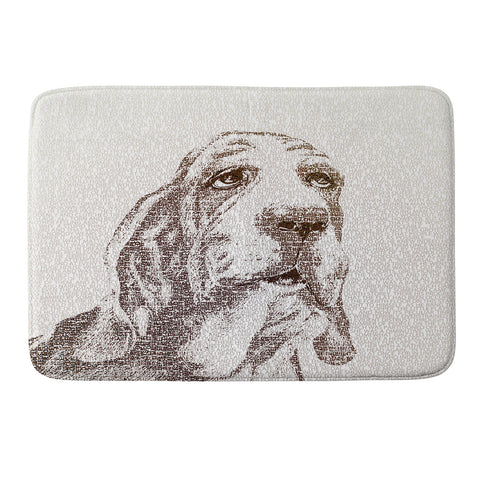 Belle13 Basset Hound Memory Foam Bath Mat