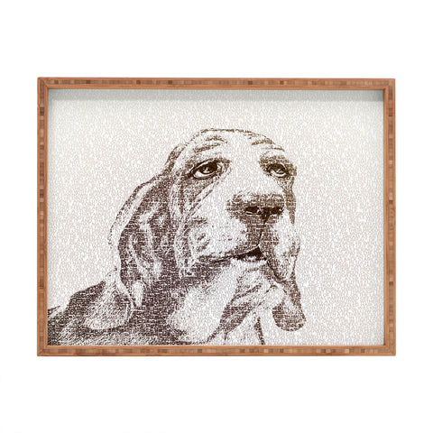 Belle13 Basset Hound Rectangular Tray