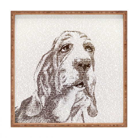Belle13 Basset Hound Square Tray