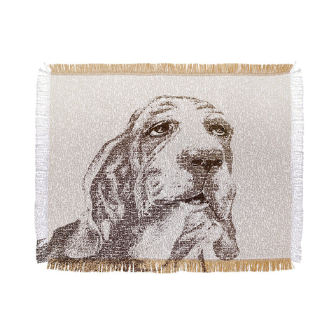Belle13 Basset Hound Throw Blanket